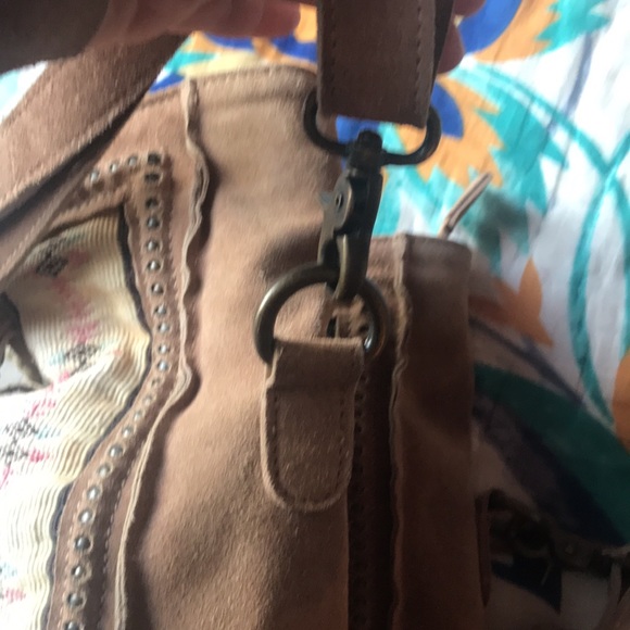 - GORGEOUS free people sling purse leather India tapestry fabric - Picture 7 of 10